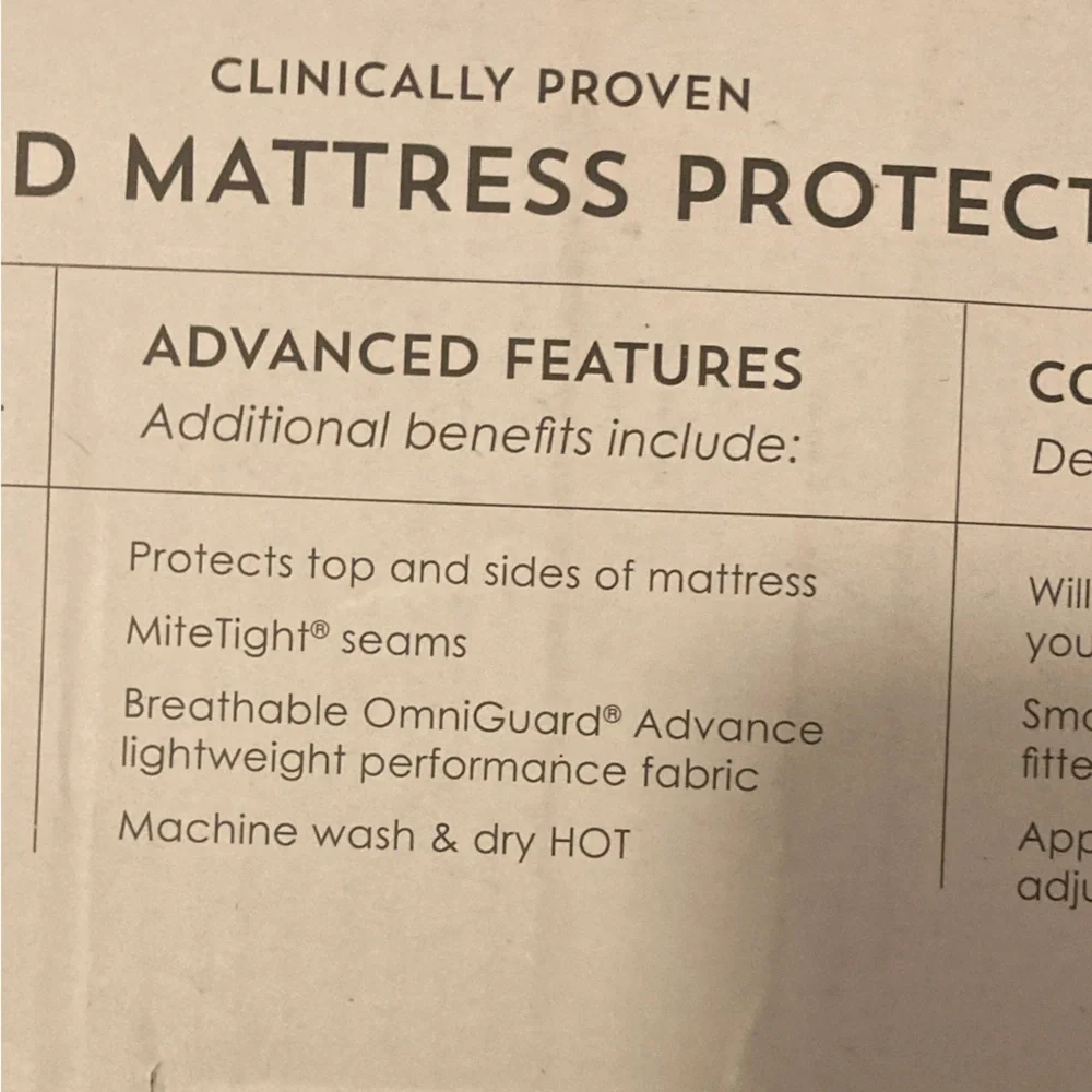 NEW Purecare Frio ❄️ 5-Sided Cooling White Mattress Protector (FULL) 🛏️